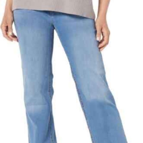 NWT DENIM & CO. EASY STRETCH TROUSER JEANS LIGHT WASH 2T (TALL) - Picture 1 of 6